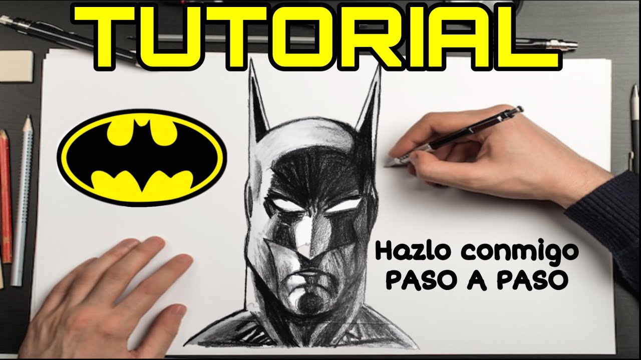 TUTORIAL PASO A PASO DIBUJO DE BATMAN - YouTube