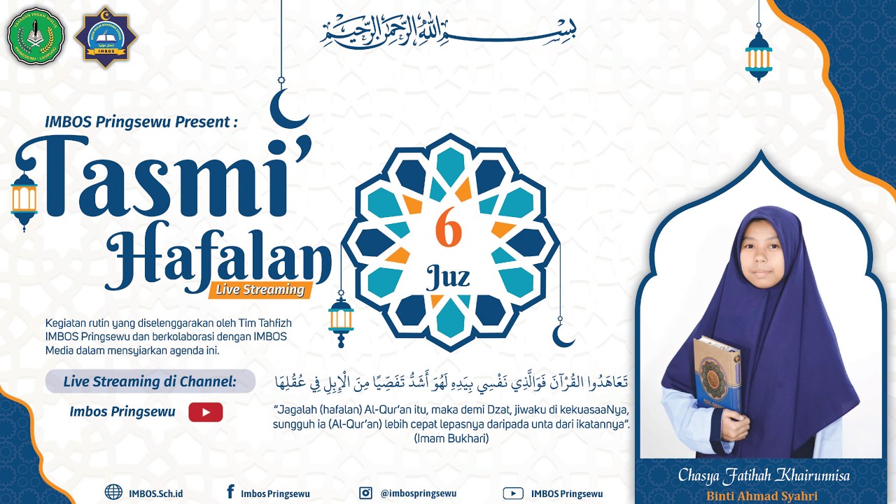 Tasmi' Hafalan 6 Juz II Chasya Fatihah Khairunnisa