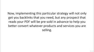 SEO Rank PDF Backlinking - learn Search Engine Optimization