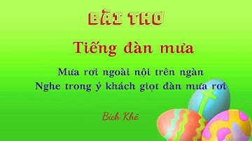 Tiếng đàn mưa - Bích Khê| Đọc thơ | Ngữ văn 9 - Kết Nối TT | Kênh Anh văn học