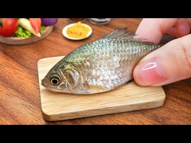 Yummy Miniature Blooming Fish Fried Recipe 🐟 Cooking Mini Food In  Miniature Kitchen - ASMR Video 