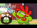 Wörter lesen lernen mit Om-Nom - der Zeit-Fernbedienung | Lernvideo