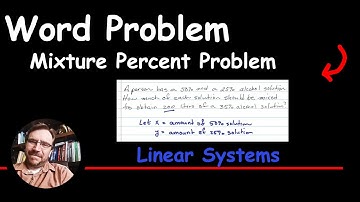 Solve a Mixture Word Problem using Algebra (Two Equations and Two Unknowns)