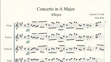 Vivaldi - Concerto for Violin, Strings, and B. C. in A Major, RV 352