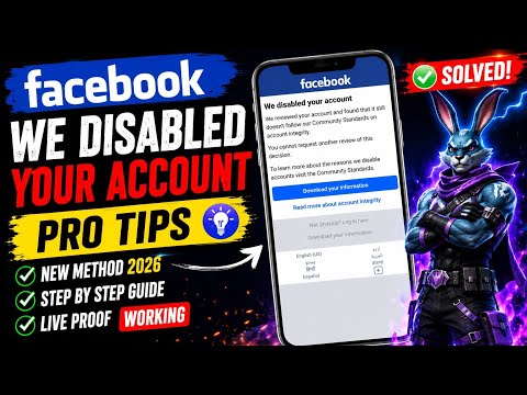 Fb We  Disabled Your Account Facebook Disabled Account Recovery 2026 How to Recover Disabled Pro Tip