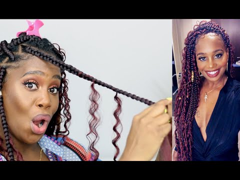 70"-bohemian-goddess-box-braid-tutorial,-rubberband-method-|-kendrakenshay