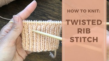 How to Knit Twisted Rib Stitch | 1x1 Continental