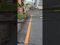 ケーブルの踏切のロープ