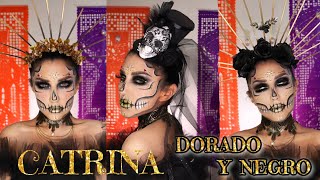 SORTEO ?Catrina NEGRO Y DORADO ? Sugarskull Golden & Black | auroramakeup