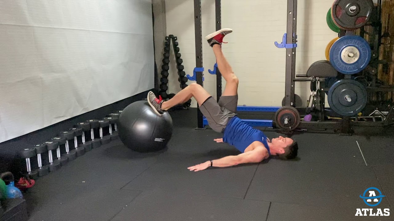 Swiss Ball Single Leg Leg Curl