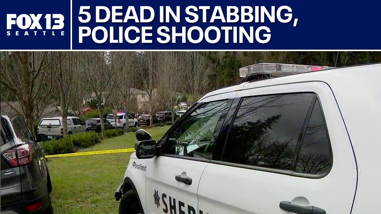 Five dead in stabbing, police shooting in Pierce County, WA | FOX 13 Seattle