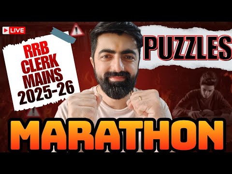 Ibps Rrb Clerk Mains 2025 Puzzles Marathon, बस ये 20 Puzzles कर लो Selection पक्का है !!!