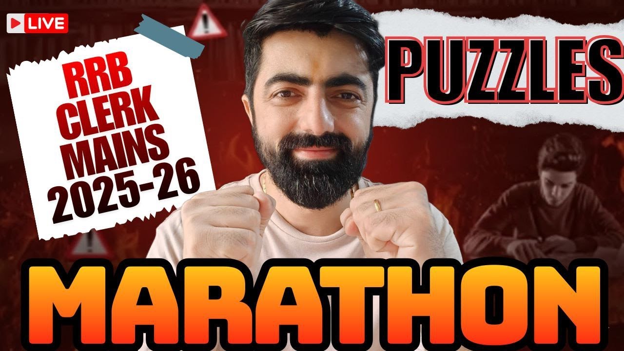 IBPS RRB Clerk Mains 2025 Puzzles Marathon, बस ये 20 Puzzles कर लो Selection पक्का है !!!