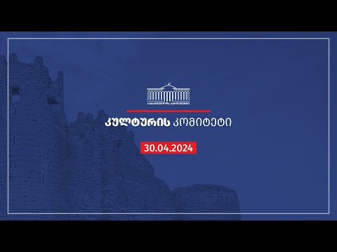 კულტურის კომიტეტის სხდომა - 30.04.2024