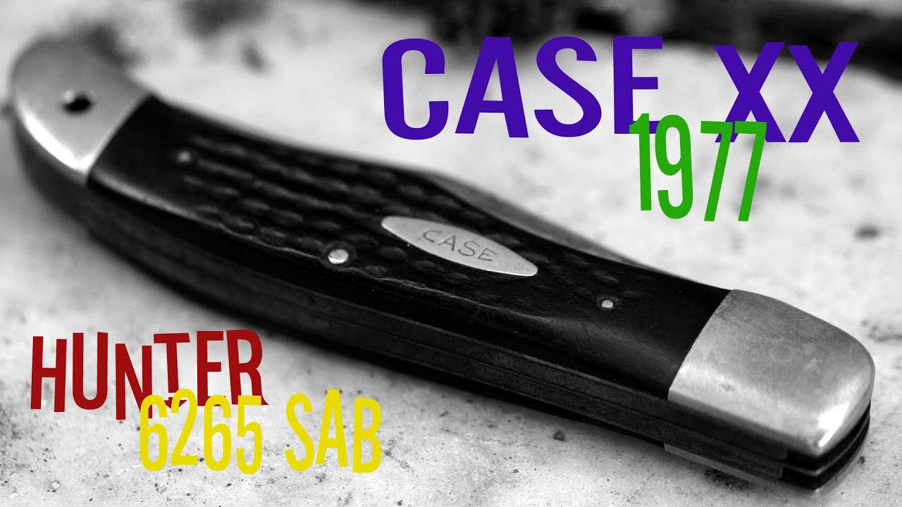 Vintage Case XX Hunter 1977 6265 SAB 3 Dot Pocket Knife