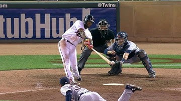 DET@MIN: Santana plates two with single in 9th