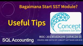 SQL Accounting | Bagaimana Start SST module?