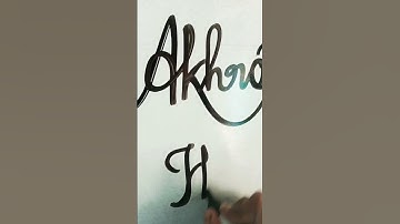 Akhrot 🥰 Haddi 😍 beautiful name comment your name cursive writing #shortvideo #youtubeshorts
