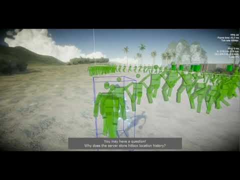 Unity3D Lag Compensation Testing with Hitbox'es