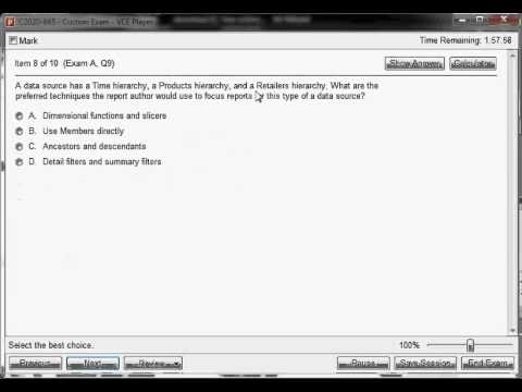 C2020-645 IBM Cognos 10 BI Multidimensional Author