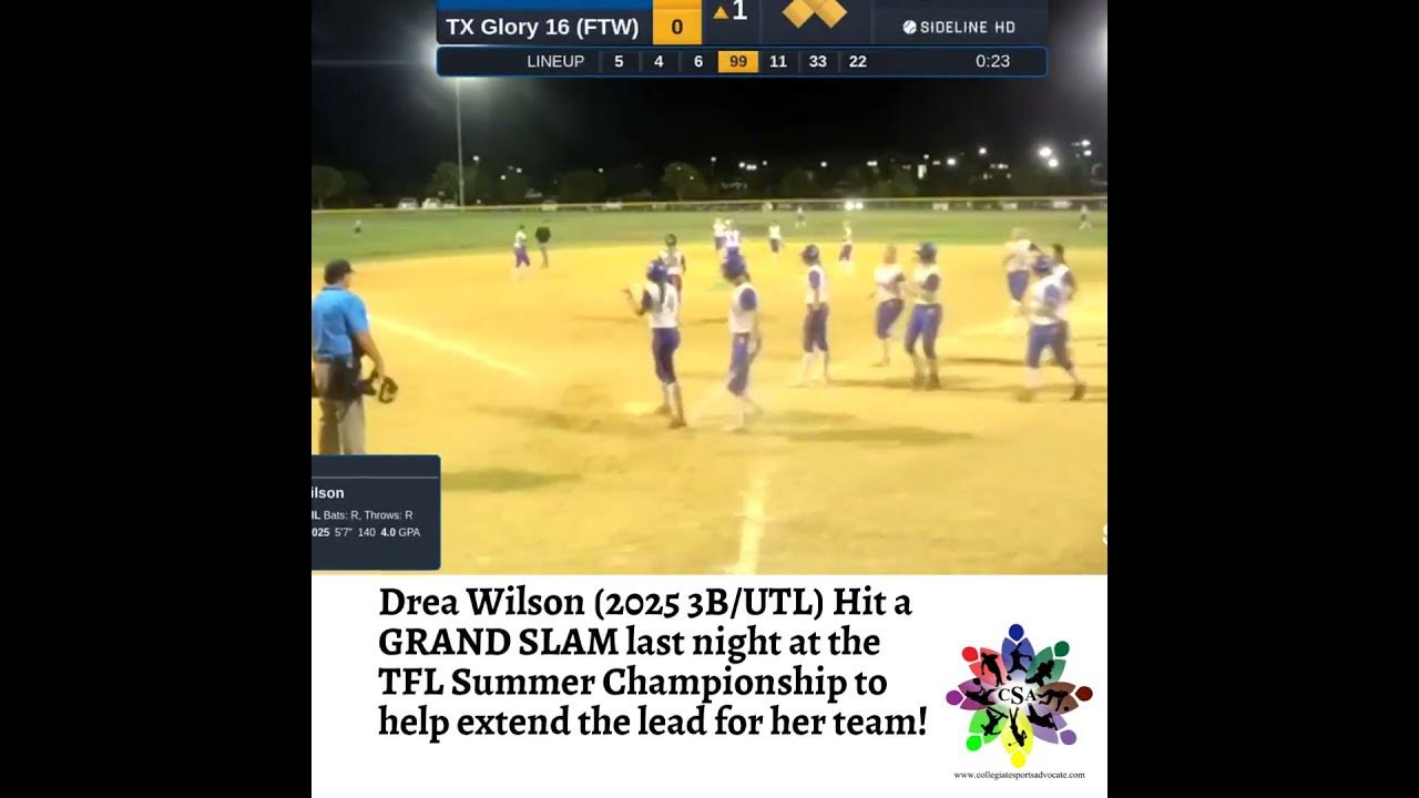 Drea Wilson (2025 3B/UTL) Hit a GRAND SLAM last night at the TFL Summer