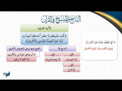 هل آية كتب عليكم إذا حضر أحدكم الموت منسوخة