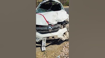 Renault Kwid ka accident 😱 #renault #kwid #accidentnews #shorts
