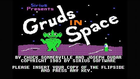 Gruds in Space walkthrough/longplay (Apple II - Sirius software)
