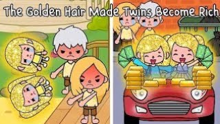 Golden hair made twins become Rich || tocaboca ||tocalifeworld