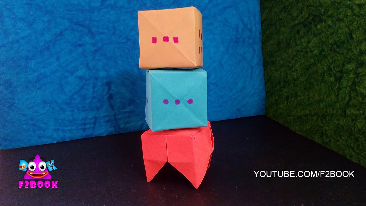 Origami Seamless Cube Funn Toys For Kids paper Box F2BOOK Video 98