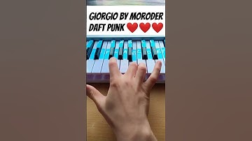 Giorgio By Moroder - Daft Punk - Piano Easy Tutorial For beginners #shorts #youtubeshorts #piano