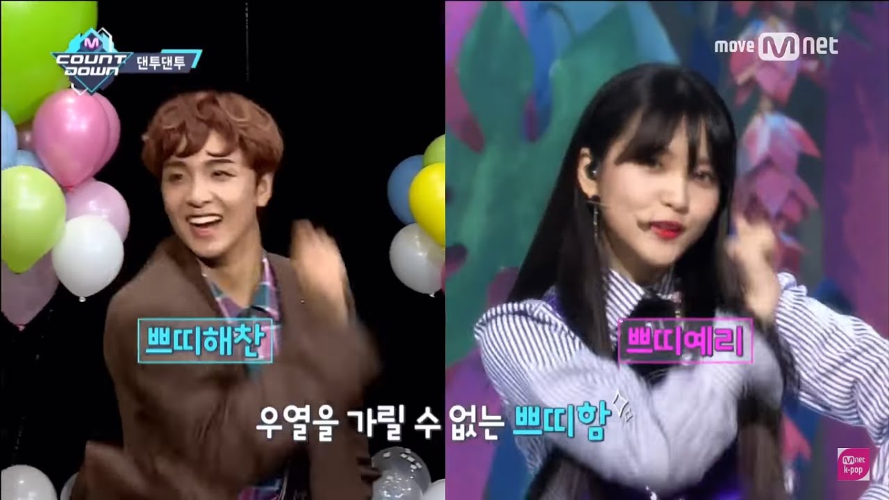 Idols dancing and singing to Red Velvet 