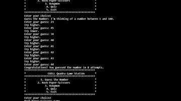 cs50 Final Project | Chill Quadra Game Station | a command-line program using C