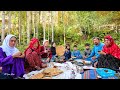ولاگ ساده وطنی کاه کشی با فامیل و پختن تیکی 