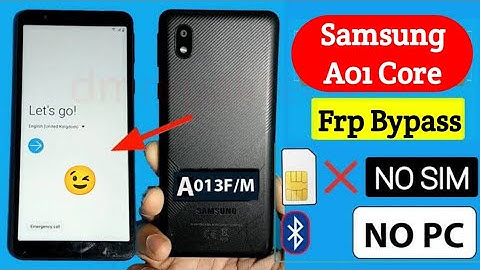 Samsung Galaxy A01 Core Frp Bypass 2023 Without Pc | Without Sim Card 💯 😱