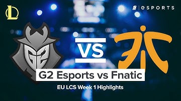 HIGHLIGHTS: G2 Esports vs. Fnatic (2017 EU LCS Spring)
