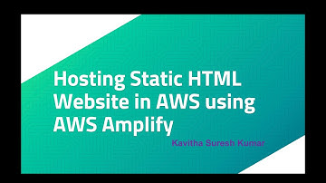 Hosting Static HTML Website in AWS using AWS Amplify