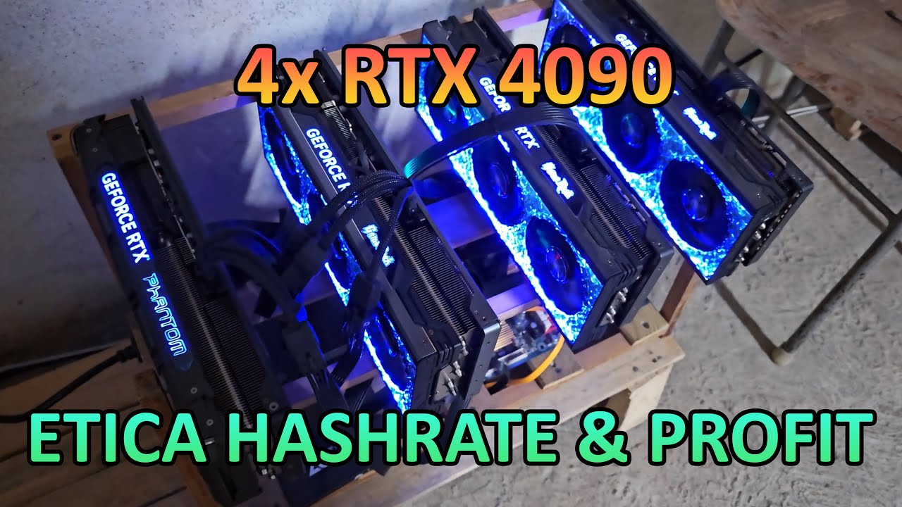 4x RTX 4090 - Etica Hashrate & Profit (SoliditySHA3Miner 2.3.4)