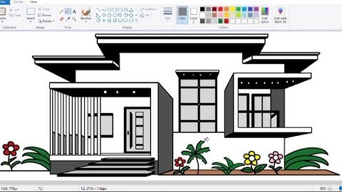 MS Paint House Drawing Video | How to Draw a Beautiful House in MS Paint | MS Paint House Drawing.