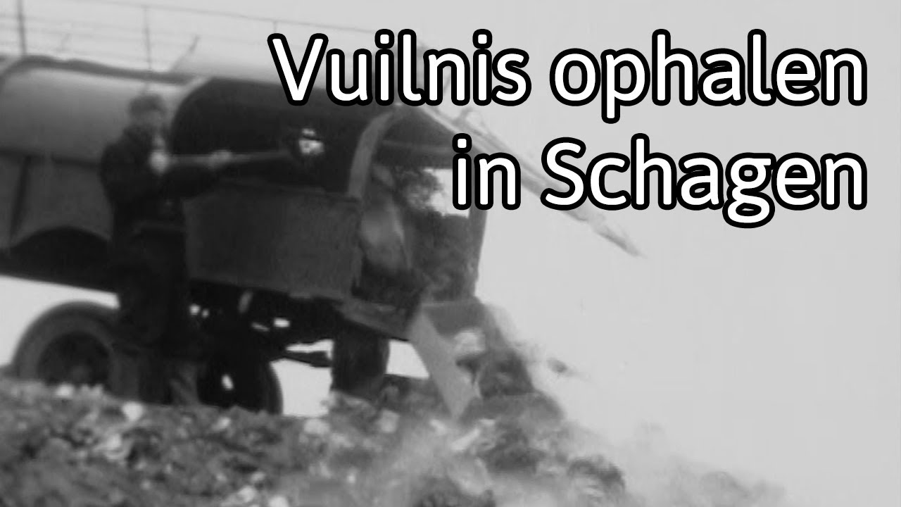 Vuilnis ophalen in Schagen (1960)