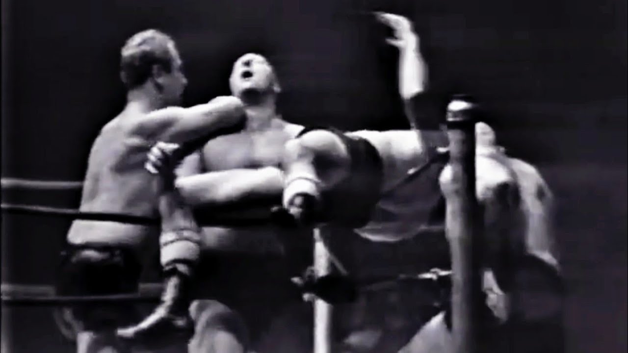 WWE WVR WWWF BRUTE BERNARD SKULL MURPH VS THE BAVARIAN BOYS 1960 BALTIMORE NYC REMASTERED 4K 60FPS 