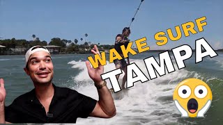 Learning to Wake Surf with Wake Surf Tampa by Tampa Life 253 views 1 year ago 6 minutes, 33 seconds