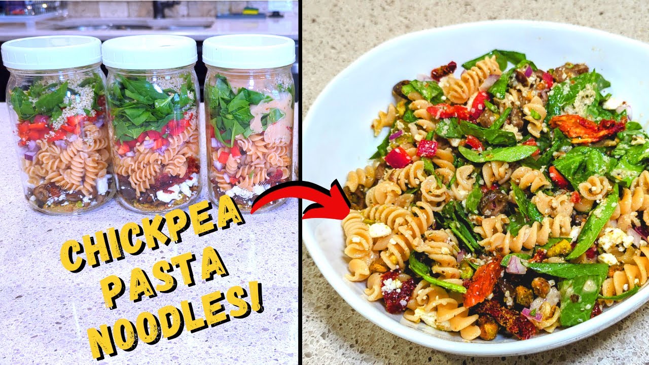 30-MIN Chickpea Pasta Salad Meal Prep! | GLUTEN-FREE, HIGH PROTEIN 💪