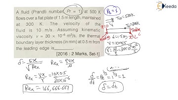 GATE 2016: Thermal Boundary Layer Thickness | Internal Forced Convection heat transfer | GATE ME
