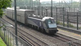 (HD) Eurotunnel Le Shuttle trains arriving at Folkestone  13/7/13