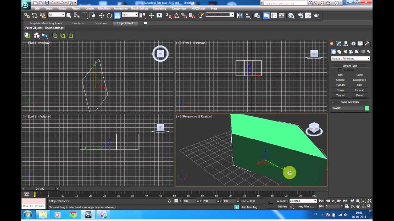 área de trabalho 3d studio max