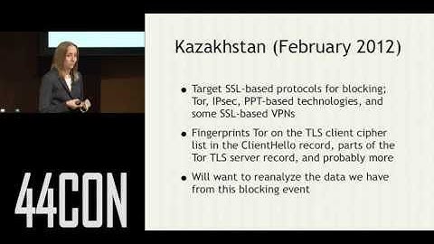 2012 In Review: Tor And The Censorship Arms Race. Runa A. Sandvik at 44CON 2012.