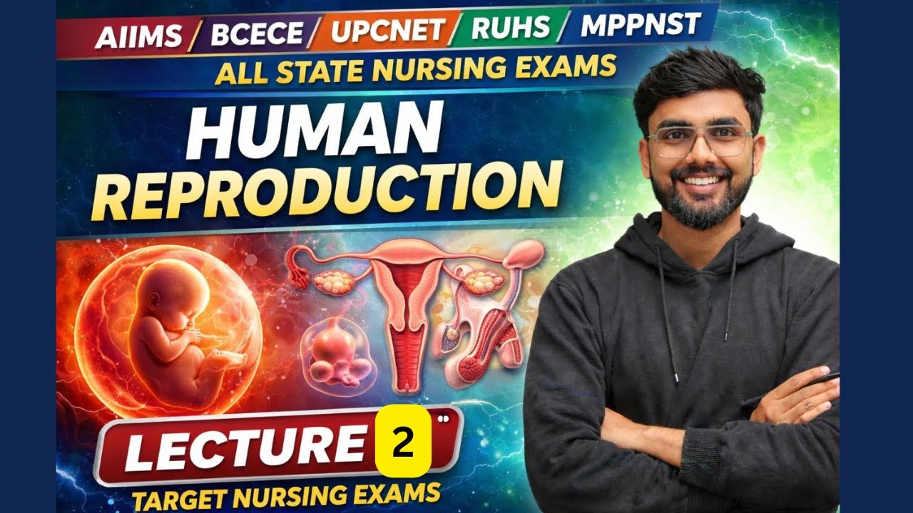 Human Reproduction Lecture 1 | AIIMS Nursing + All State Nursing Exams 2026 Preparation|BCECE|UPCNET