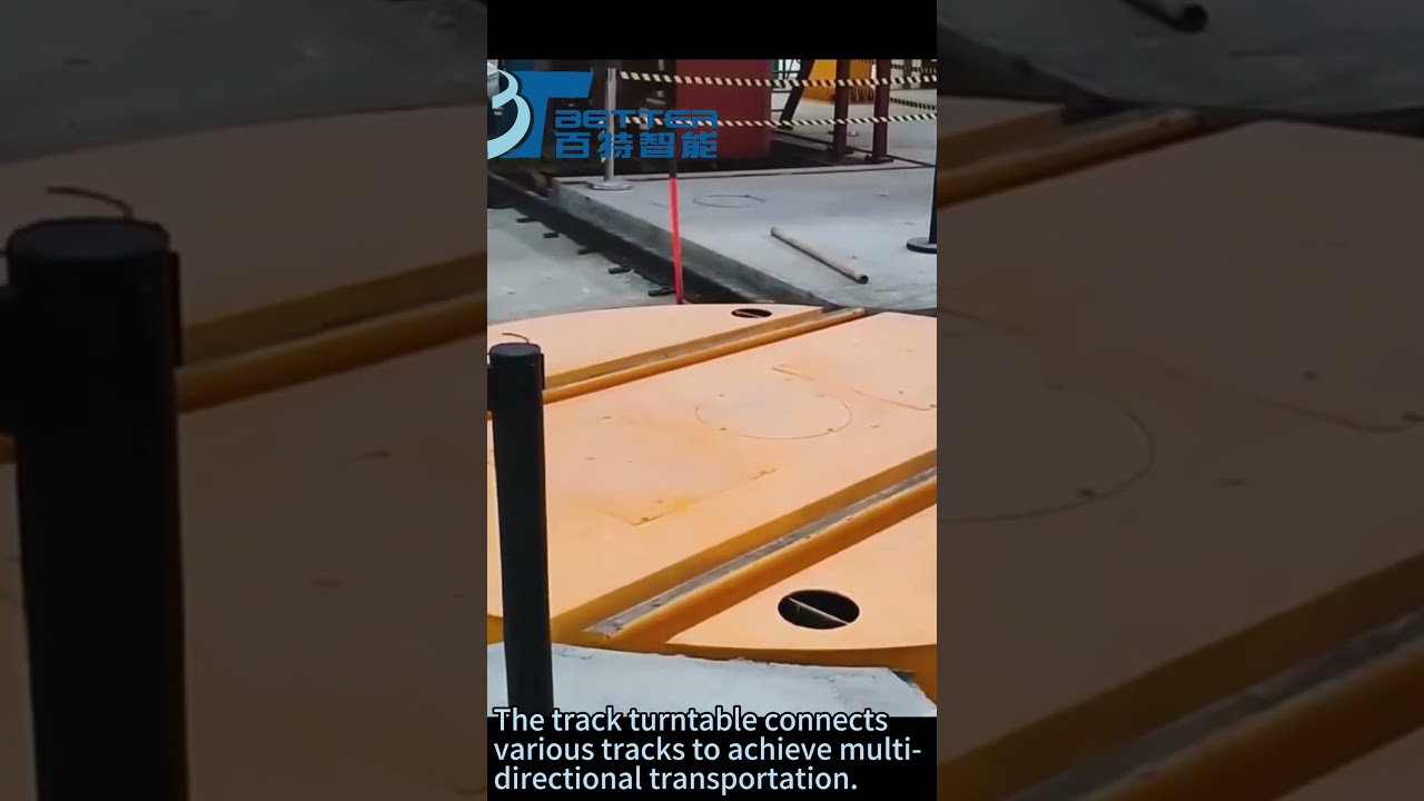 The track turntable enables multi-directional transportation.