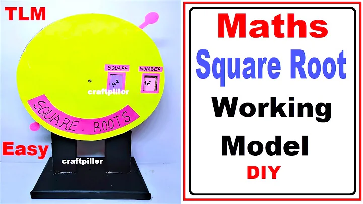 maths square roots working model - tlm - diy | craftpiller @howtofunda